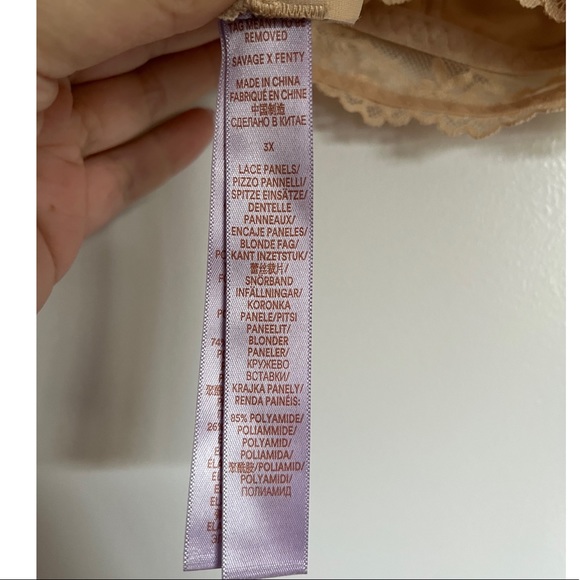 Savage X Fenty Lace Racerback Bralette, 3x - Picture 4 of 6